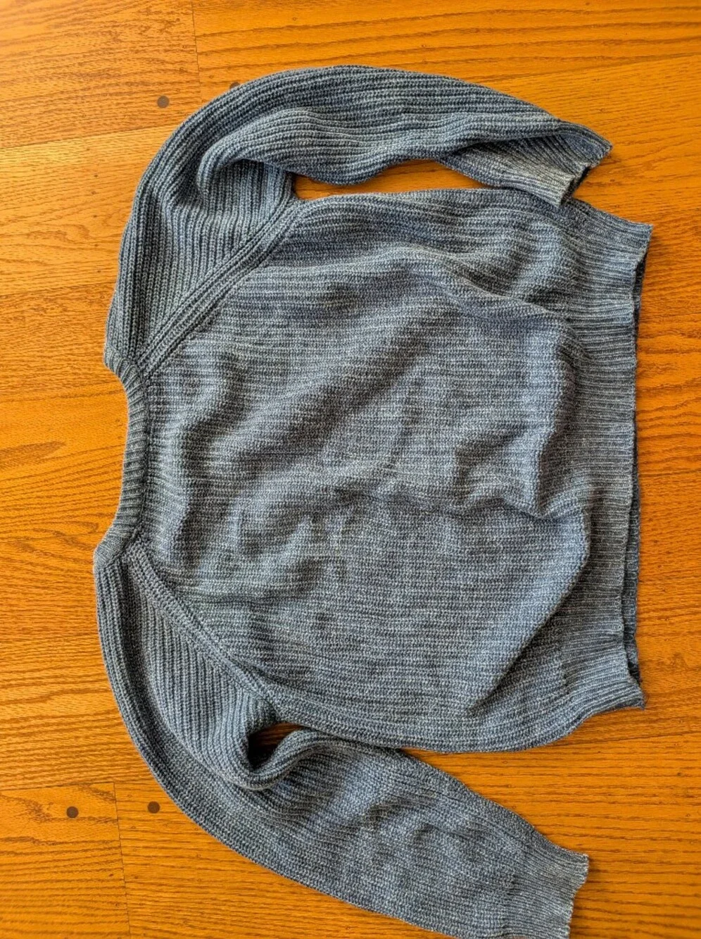 L.L. Bean Men's Heathered Slate Blue Crewneck Sweater